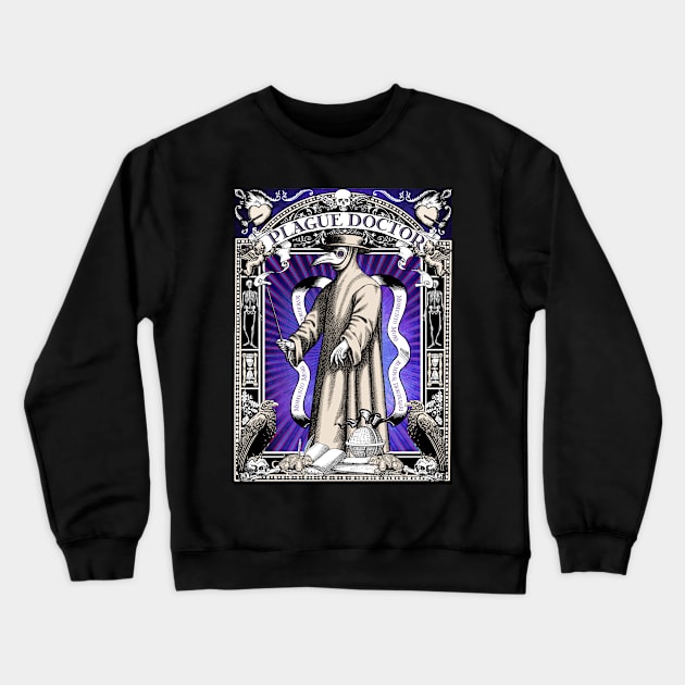 Plague Doctor Crewneck Sweatshirt by GrayHareCards